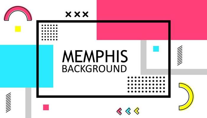 abstract geometry background with Memphis design element. modern wallpaper for presentation.