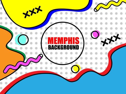abstract geometry background with Memphis design element. modern wallpaper for presentation.