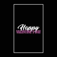 Happy valentines day holidays quotes design vector