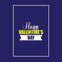 Happy valentines day typography quotes design vector