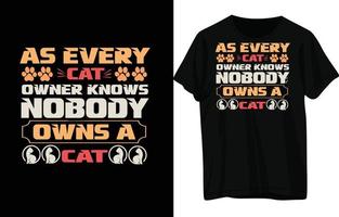 diseño de camiseta de gato vector