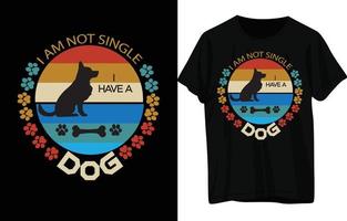 diseño de camiseta de perro vector