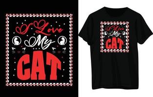 Cat T shirt Design vector