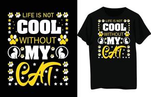 Cat T shirt Design vector