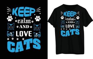 Cat T shirt Design vector