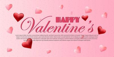 happy valentine day background, vector design suitable for banners.