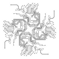 Circuit board lines vector illustration. Digital technology texture.