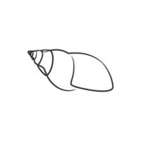 Snail continuous line art drawing vector