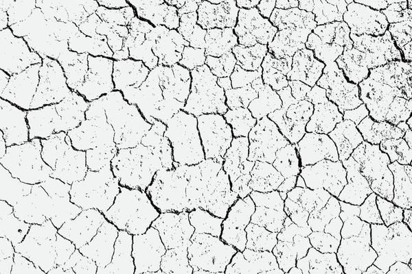 Texture of arid ground cracks and splashes of stains, black and white texture background EPS vector