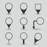 Set of icons on a theme map markers vector