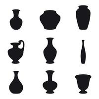 Set of icons on a theme vases vector