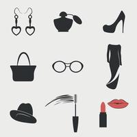 Set of icons on a theme womens accessories vector