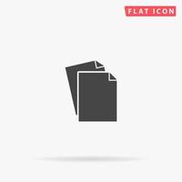 icono de vector plano de papel. signo de estilo de glifo. símbolo de ilustraciones simples dibujadas a mano para infografías conceptuales, proyectos de diseños, ui y ux, sitio web o aplicación móvil.