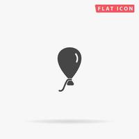 icono de vector plano de globo. signo de estilo de glifo. símbolo de ilustraciones simples dibujadas a mano para infografías conceptuales, proyectos de diseños, ui y ux, sitio web o aplicación móvil.