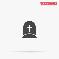 Grave, Rip flat vector icon. Glyph style sign. Simple hand drawn illustrations symbol for concept infographics, designs projects, UI and UX, website or mobile application.