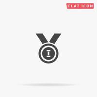 Medal flat vector icon. Glyph style sign. Simple hand drawn illustrations symbol for concept infographics, designs projects, UI and UX, website or mobile application.