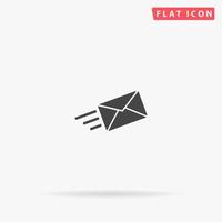 icono de vector plano de correo de carta. signo de estilo de glifo. símbolo de ilustraciones simples dibujadas a mano para infografías conceptuales, proyectos de diseños, ui y ux, sitio web o aplicación móvil.