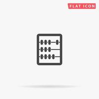 Abacus flat vector icon. Glyph style sign. Simple hand drawn illustrations symbol for concept infographics, designs projects, UI and UX, website or mobile application.
