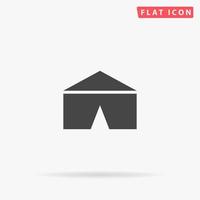 Canopy Tent flat vector icon. Glyph style sign. Simple hand drawn illustrations symbol for concept infographics, designs projects, UI and UX, website or mobile application.