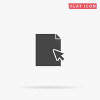 Drop File flat vector icon. Glyph style sign. Simple hand drawn illustrations symbol for concept infographics, designs projects, UI and UX, website or mobile application.