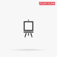 Flipchart flat vector icon. Glyph style sign. Simple hand drawn illustrations symbol for concept infographics, designs projects, UI and UX, website or mobile application.