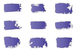 Colorful paint brush strokes, grungy ink strokes, multicolor paint stroke set vector