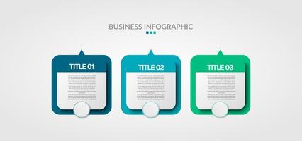 infografía de negocios. plantilla infográfica moderna. diagrama abstracto con 3 pasos, opciones, partes o procesos. plantilla de negocio vectorial para presentación. concepto creativo para infografía vector