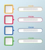 infografía de rectángulo de negocios. plantilla infográfica moderna. diagrama abstracto con 4 pasos, opciones, partes o procesos. plantilla de negocio vectorial para presentación. concepto creativo para infografía vector