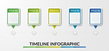 infografía de negocios. vector de diseño de infografías de línea de tiempo. plantilla de opciones de infografía abstracta. ilustración vectorial concepto de negocio con 5 opciones, pasos o procesos.