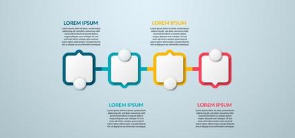 Business Infographic. Timeline infographics design vector. Abstract infographics number template. Vector illustration. Business concept with 4 options, steps, or processes.