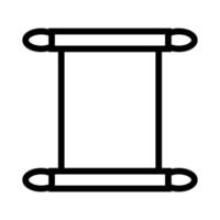 icono de línea de pergamino aislado sobre fondo blanco. icono negro plano y delgado en el estilo de contorno moderno. símbolo lineal y trazo editable. ilustración de vector de trazo simple y perfecto de píxeles.