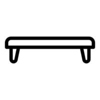 línea de icono de mesa de café aislada sobre fondo blanco. icono negro plano y delgado en el estilo de contorno moderno. símbolo lineal y trazo editable. ilustración de vector de trazo simple y perfecto de píxeles.