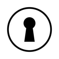 Keyhole line icon isolated on white background. Black flat thin icon on modern outline style. Linear symbol and editable stroke. Simple and pixel perfect stroke vector illustration.