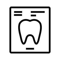 línea de icono de archivo dental aislada sobre fondo blanco. icono negro plano y delgado en el estilo de contorno moderno. símbolo lineal y trazo editable. ilustración de vector de trazo simple y perfecto de píxeles.