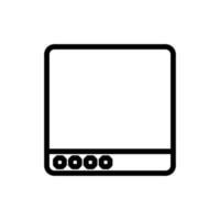 icono de línea de aplicación aislado sobre fondo blanco. icono negro plano y delgado en el estilo de contorno moderno. símbolo lineal y trazo editable. ilustración de vector de trazo simple y perfecto de píxeles.