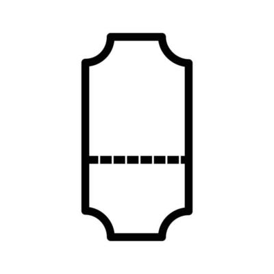 Ticket line icon isolated on white background. Black flat thin icon on modern outline style. Linear symbol and editable stroke. Simple and pixel perfect stroke vector illustration.