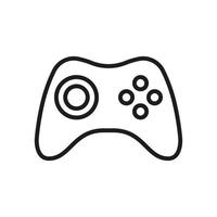 joystick para consola de juegos, computadora, icono de línea ps. joypad, controlador de juego para pictograma de videojuego. gamepad de computadora, símbolo de esquema de equipo de juego. trazo editable. ilustración vectorial aislada. vector