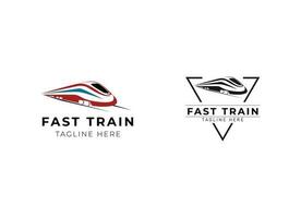 logotipo de ilustración de tren de alta velocidad vector