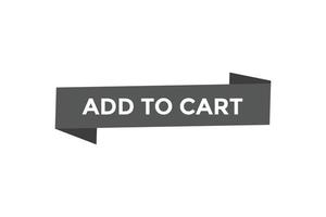 Add to cart button web banner templates. Vector Illustration