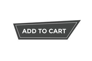 Add to cart button web banner templates. Vector Illustration