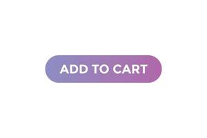 Add to cart button web banner templates. Vector Illustration