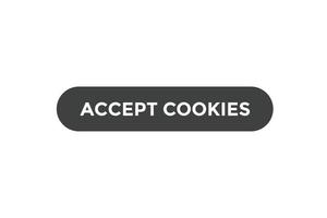 Accept cookies button web banner templates. Vector Illustration