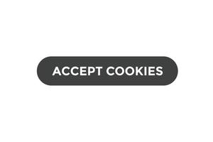 aceptar plantillas de banner web de botón de cookies. ilustración vectorial vector