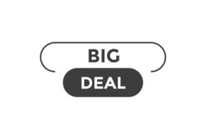 Big deal button web banner templates. Vector Illustration