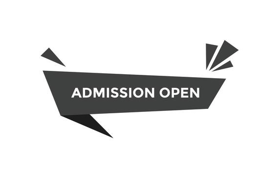 Admission open button web banner templates. Vector Illustration