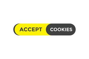 aceptar plantillas de banner web de botón de cookies. ilustración vectorial vector