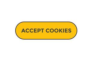 Accept cookies button web banner templates. Vector Illustration