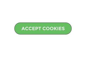 Accept cookies button web banner templates. Vector Illustration