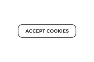 Accept cookies button web banner templates. Vector Illustration