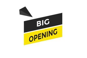 Big opening button web banner templates. Vector Illustration